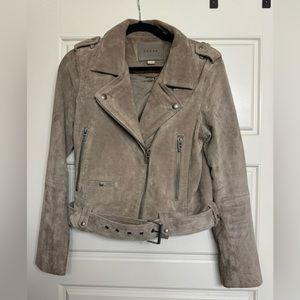 Tan Suede Moto Jacket